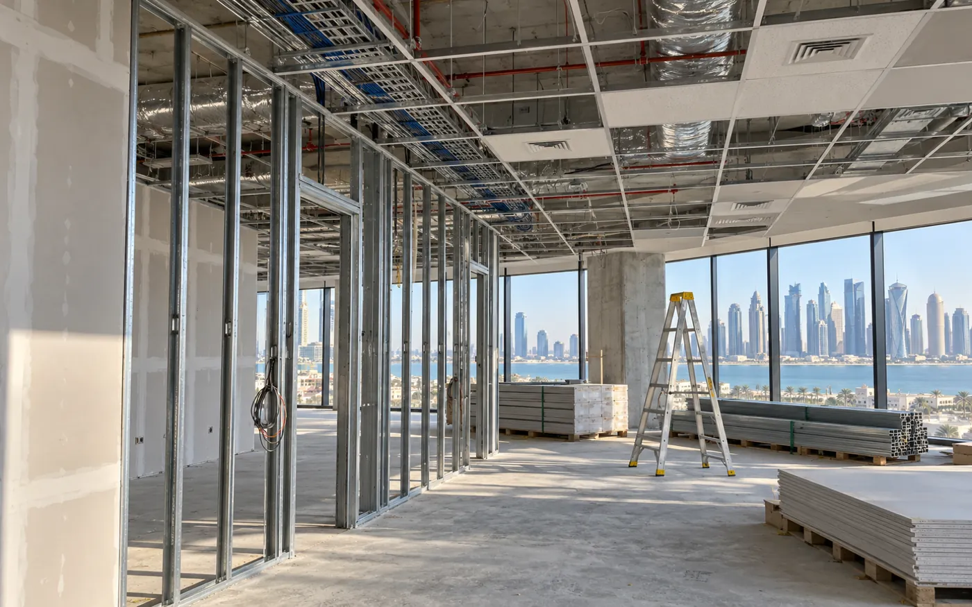 Illustrative fit-out work in progress